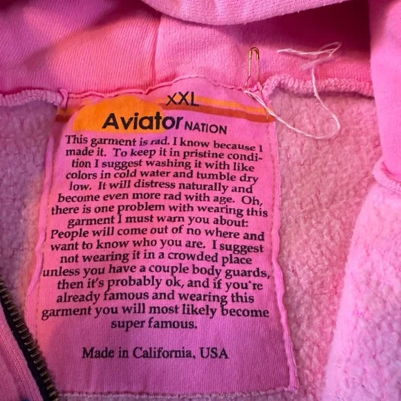 Aviator Nation | Neon Pink | Size XXL Unisex | NWOT - Picture 5 of 12